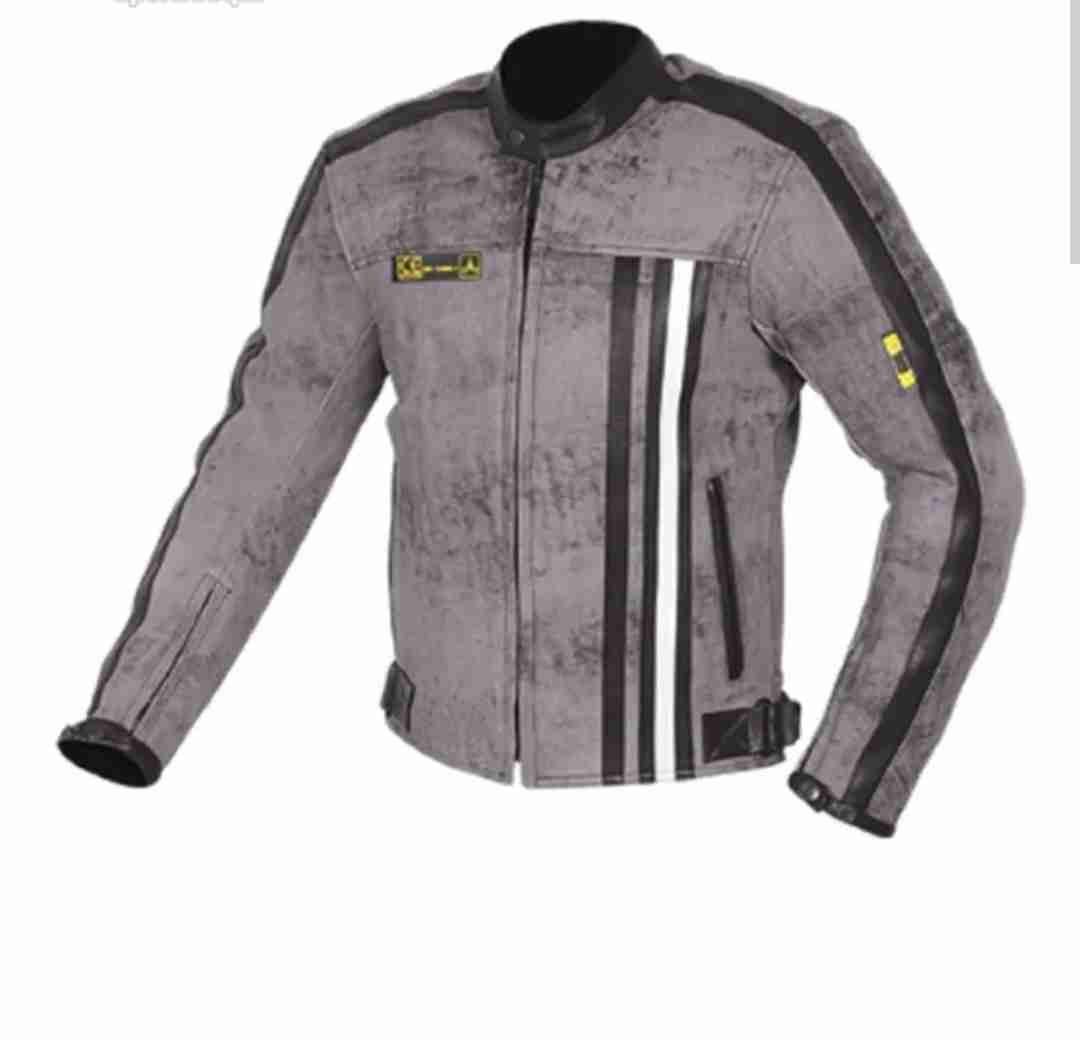 Motorcycle leather jackets for men brown جاكت جلد كامل الحماية منATROX