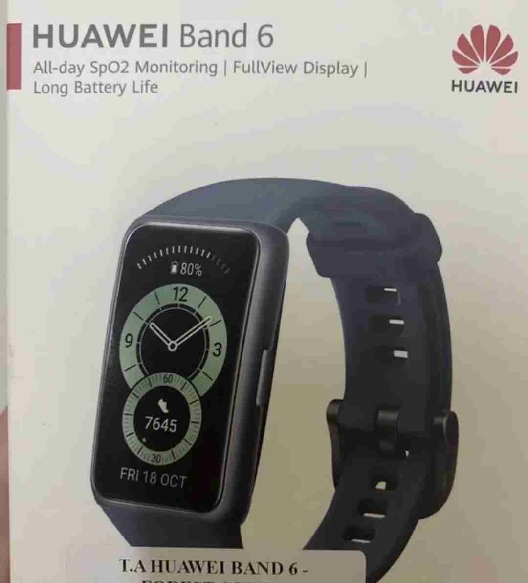 new huwaei band 6 green color