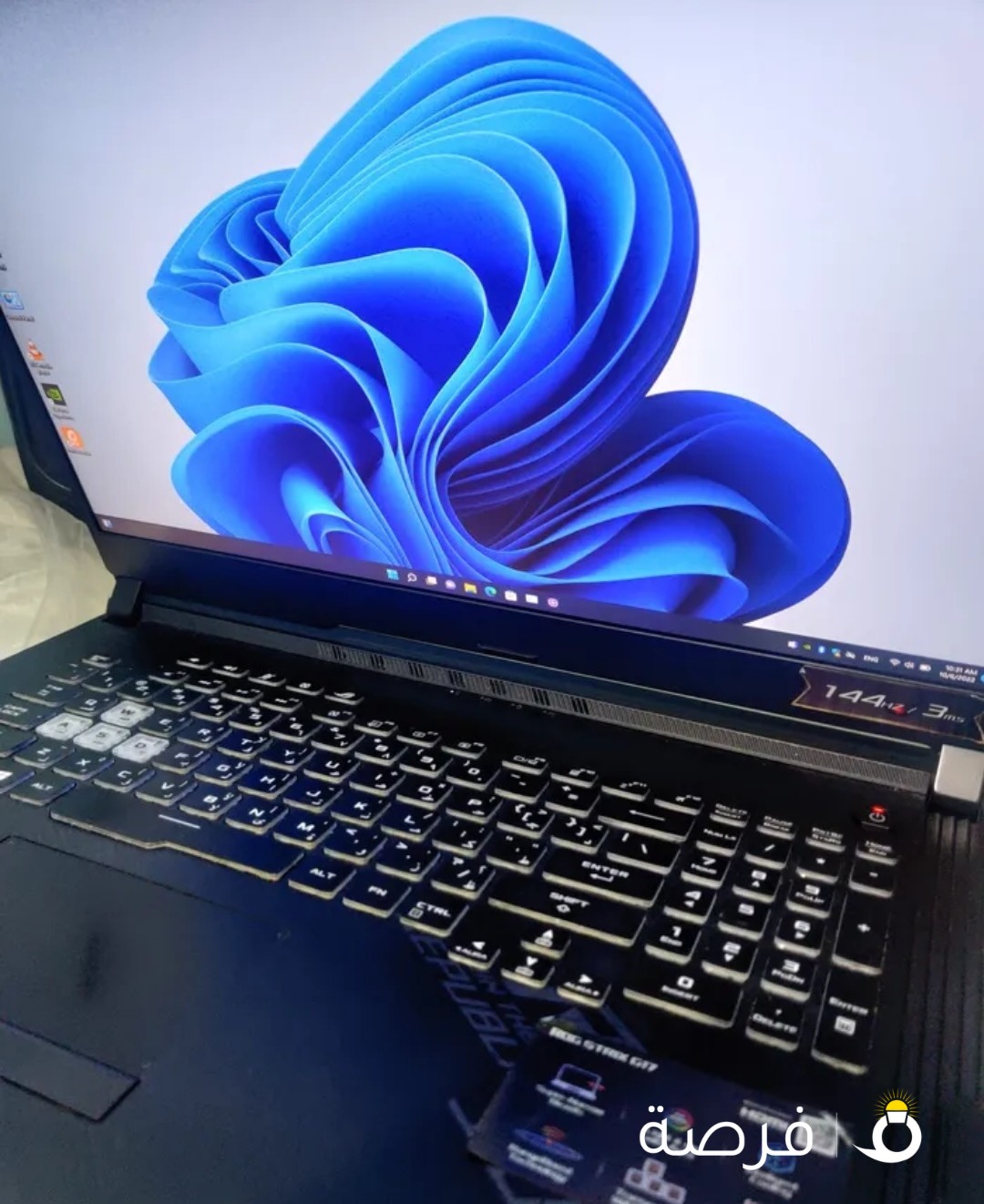 للبيع لابتوب اسوس قيمنق i7 جيل عاشر RTX 2060 شاشة 17 بوصة 144 هرتز