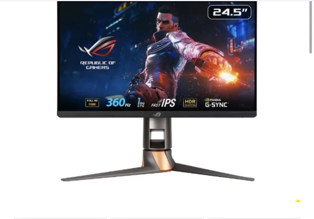 للبيع شاشه اسوس 360hz مثل الجديده بالكرتون