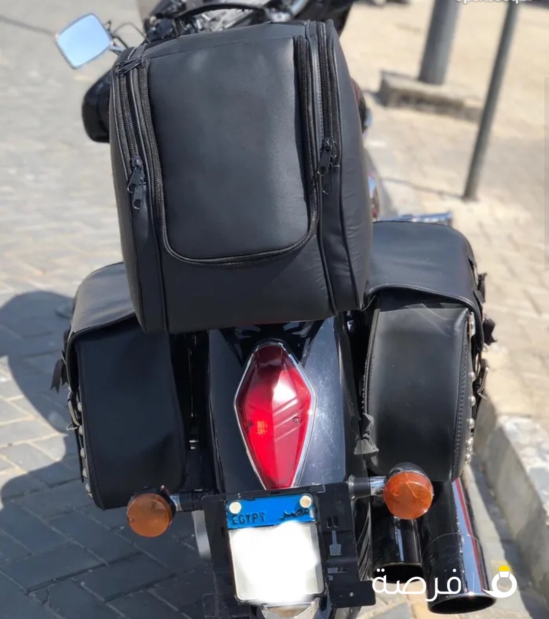 genuine leather bag for helmet for honda shadow 750 ,1300,1800