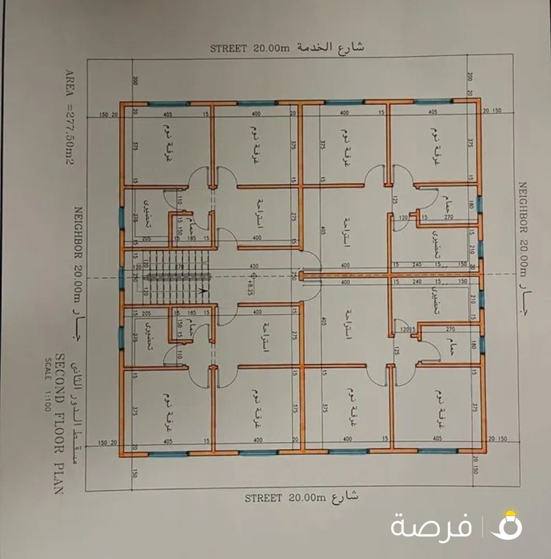 للبيع قسيمة بالوفرة 400 متر استثمارى