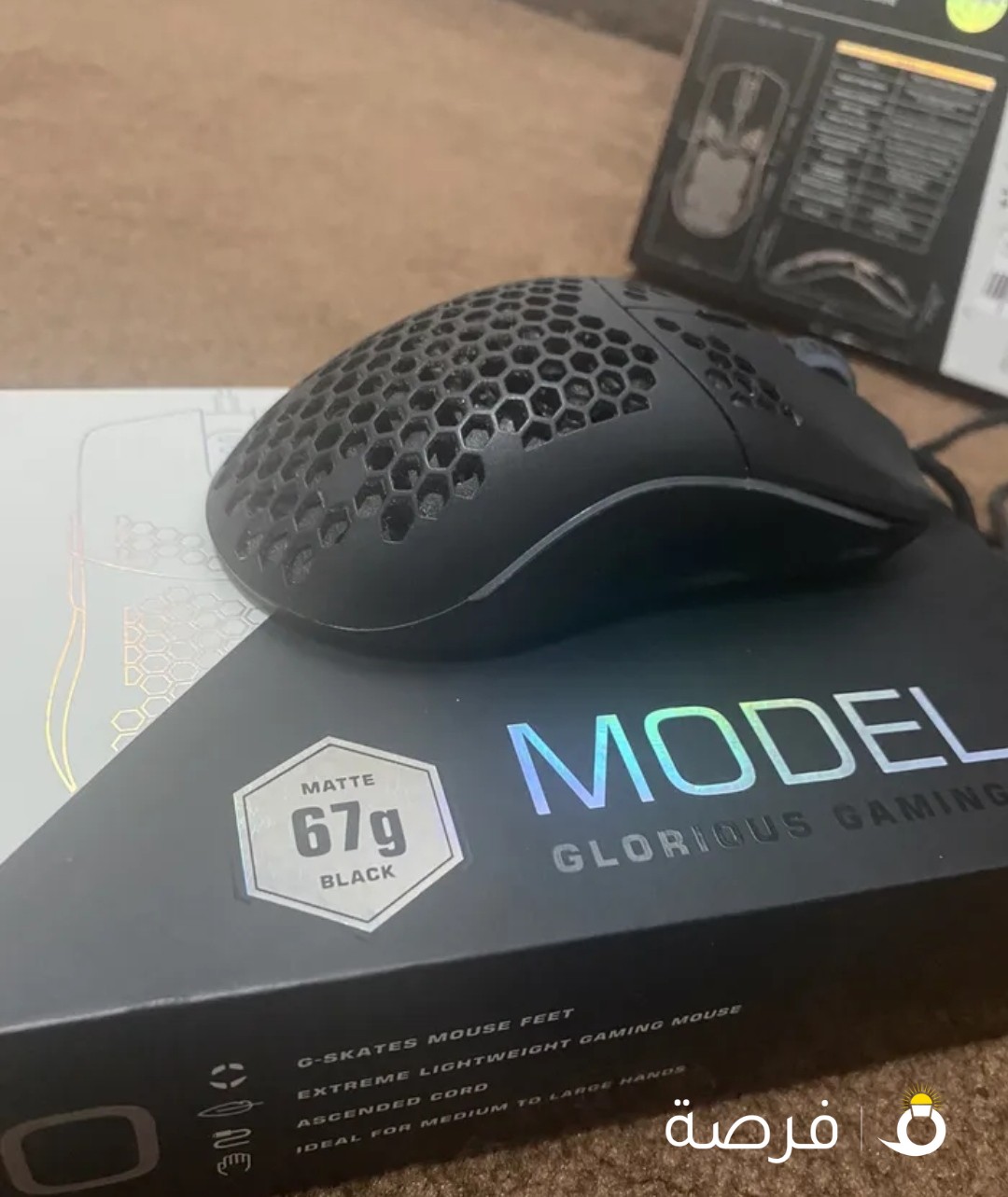 ماوس MODEL O (black) يو اس بي معروف و خفيف